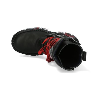 画像7: M-WALL028B-C1 CRUST NEGRO, TANK CASCO NEGRO PINTADO 1, CORDON PLANO 665 / 160 CM ROJO - letras NEGRO SUBLIM. new rock + logo