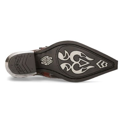 画像7: M.7960-S5 VINTAGE-2 FLOWER ROJO, WEST NEGRO ACERO T.DALLAS