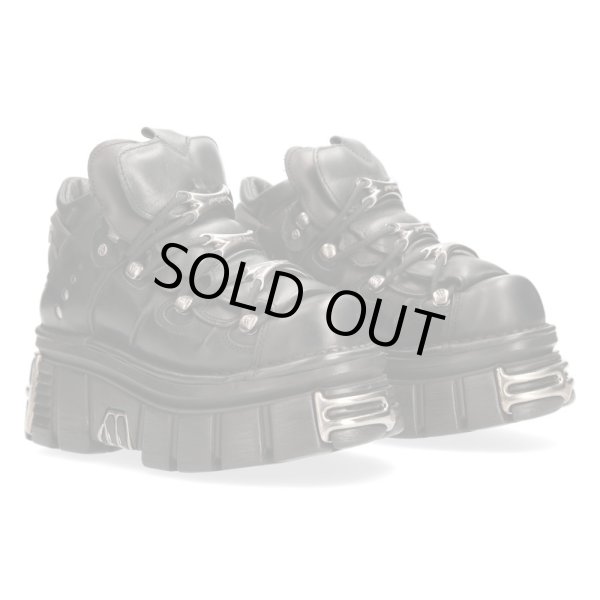 画像1: M-106-S112 NOMADA NEGRO, TOWER NEGRO LATERAL E14 ACERO + lateral + puntera + trasera